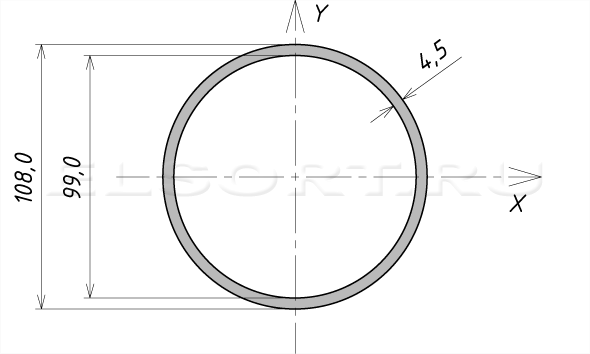 Труба 108х4,5 холоднодеформированная - размеры, геометрические характеристики